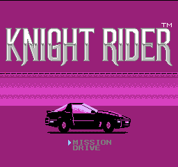 Knight Rider title screen for NES